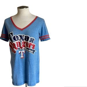 5th and Ocean Texas Rangers Baseball Women’s cut tee Blue Size S